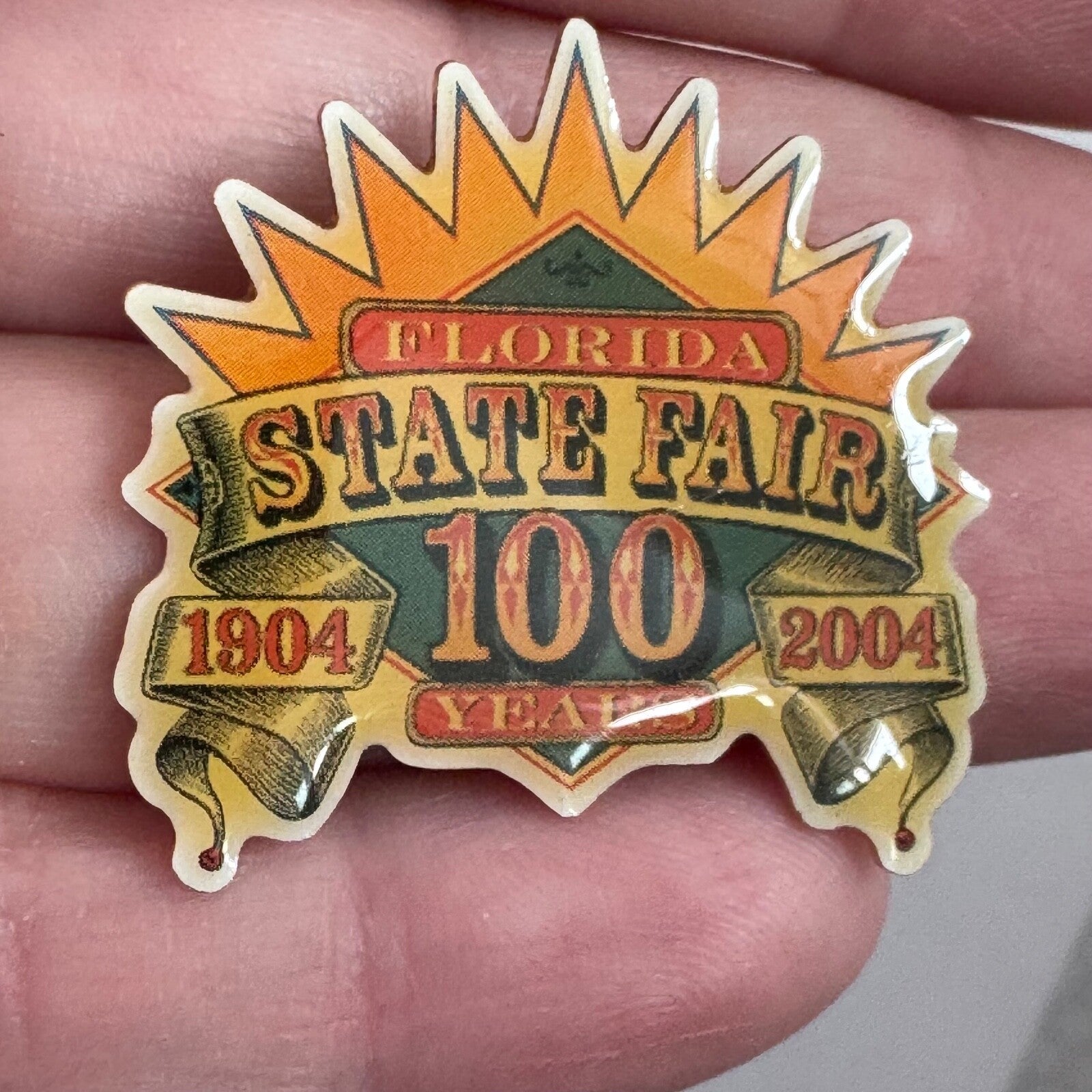 100th Florida State Fair Lapel Pin 2004 Anniversary 100 Years