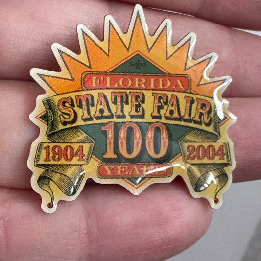 100th Florida State Fair Lapel Pin 2004 Anniversary 100 Years