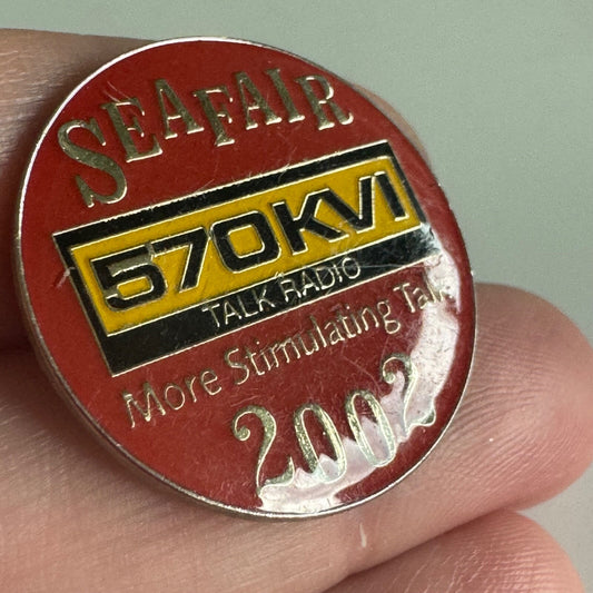 Vintage Seafair 570 KVI Talk Radio 2002 Seattle Lapel Pin