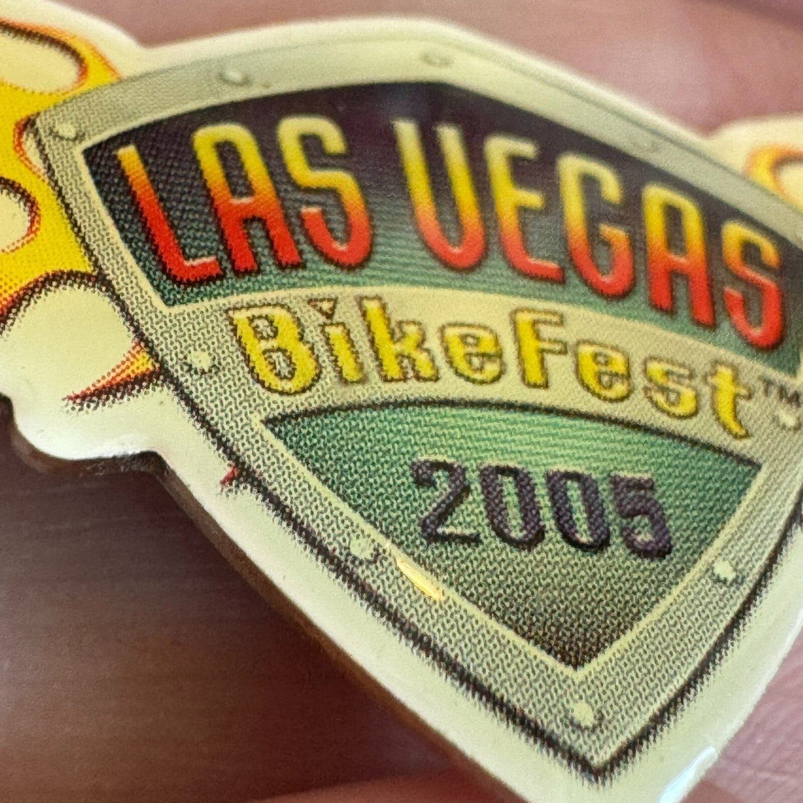 2005 Las Vegas Bike Fest BikeFest Lapel Pin Wings Fire