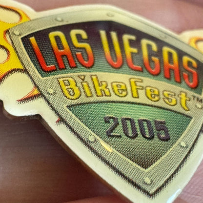 2005 Las Vegas Bike Fest BikeFest Lapel Pin Wings Fire