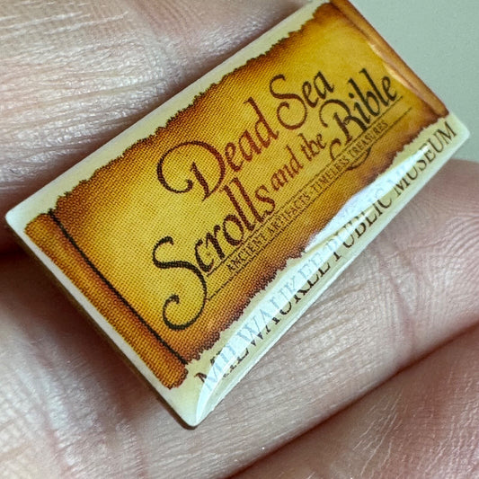 Vintage Dead Sea Scrolls and the Bible Milwaukee Public Museum Lapel Pin 