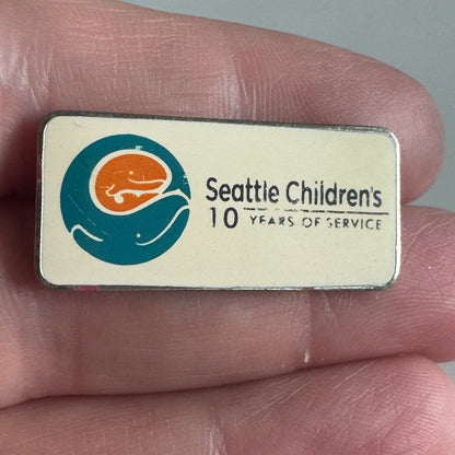 Vintage Seattle Children's 10 Years of Service Lapel Pin 