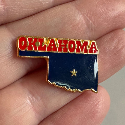 Vintage Oklahoma Souvenir Tourist Lapel Pin