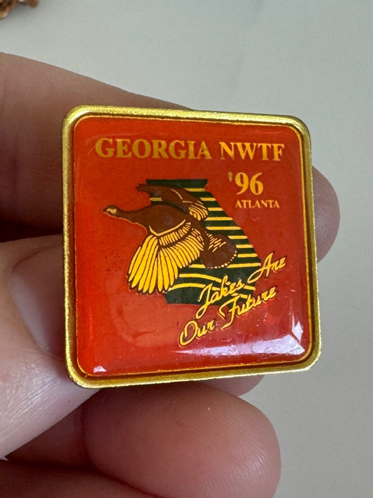 Vintage 1996 Georgia NWTF National Wild Turkey Federation Lapel Pin
