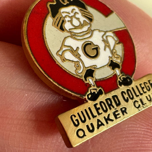 Vintage Guilford College Quaker Club Lapel Pin