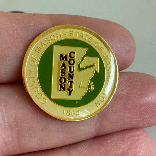 Vintage County of Mason State of Washington Lapel Pin 
