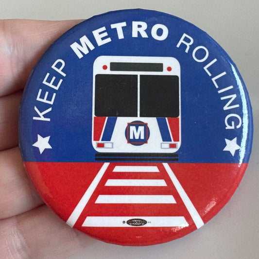 Keep Metro Rolling Lapel Pin Button St Louis Saint St.