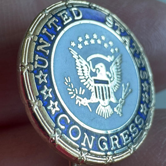 Vintage United States Congress Enamel Stick Pin Lapel 