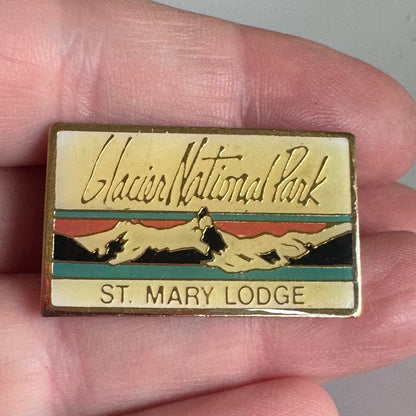 Vintage Glacier National Park St. Mary Lodge Enamel Pin