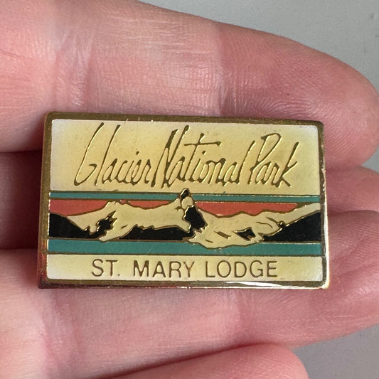 Vintage Glacier National Park St. Mary Lodge Enamel Pin
