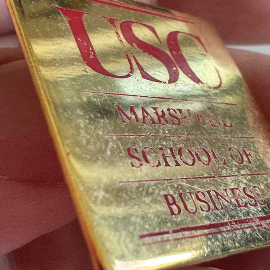 Vintage USC Marshall School of Business Gold Tone Lapel Pin