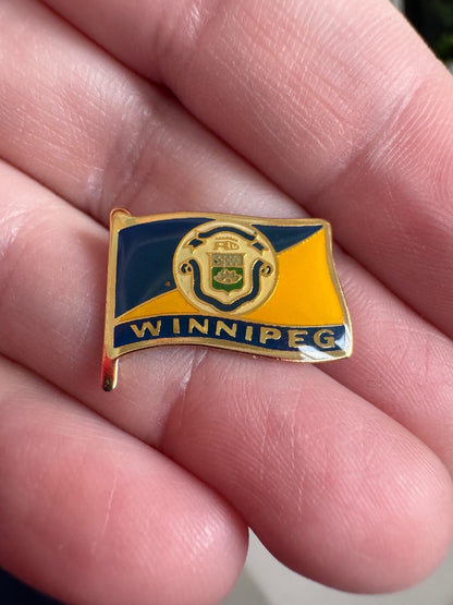 Vintage Winnipeg Canada Flag Lapel Pin Tie Tack