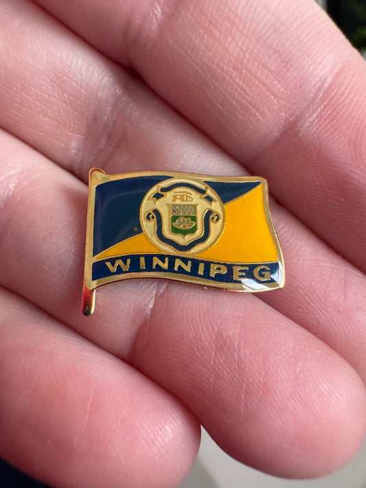 Vintage Winnipeg Canada Flag Lapel Pin Tie Tack