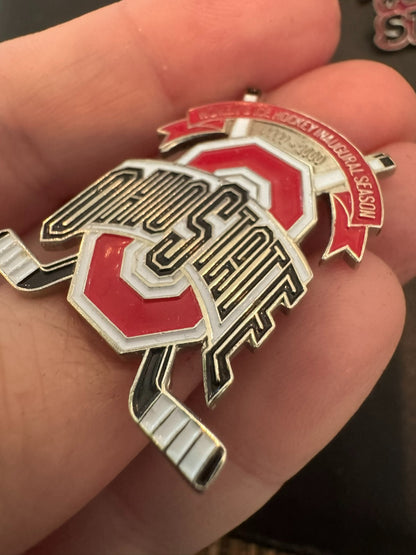 The Ohio State University Women�s Ice Hockey Inaugural Season Pin OSU 1999-2000