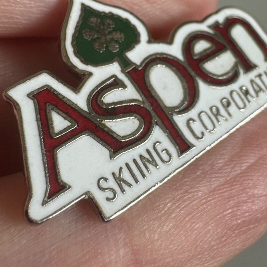 Vintage Aspen Skiing Corporation Lapel Pin Ski RARE