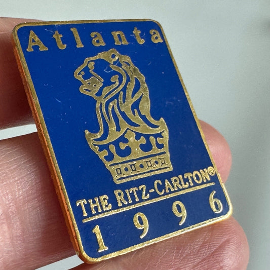 The Ritz-Carlton Atlanta 1996 Hotel Enamel Pin – Gold & Blue