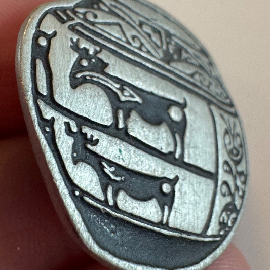 Vintage Silver Town Pottery Vase Brooch Pin