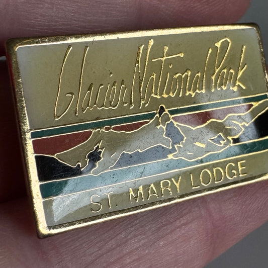 Vintage Glacier National Park St. Mary Lodge Enamel Pin