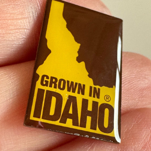 Vintage Grown In Idaho Souvenir Tourist Lapel Pin