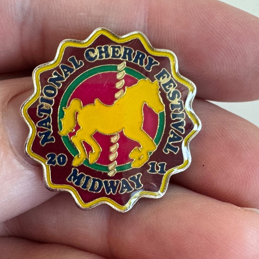 2011 National Cherry Festival Midway Carousel Horse Lapel Pin