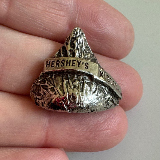 Vintage Hershey's Kisses Silver Toned Lapel Pin