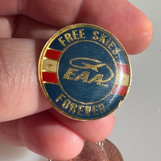 Vintage EAA Free Skies Forever Lapel Pin