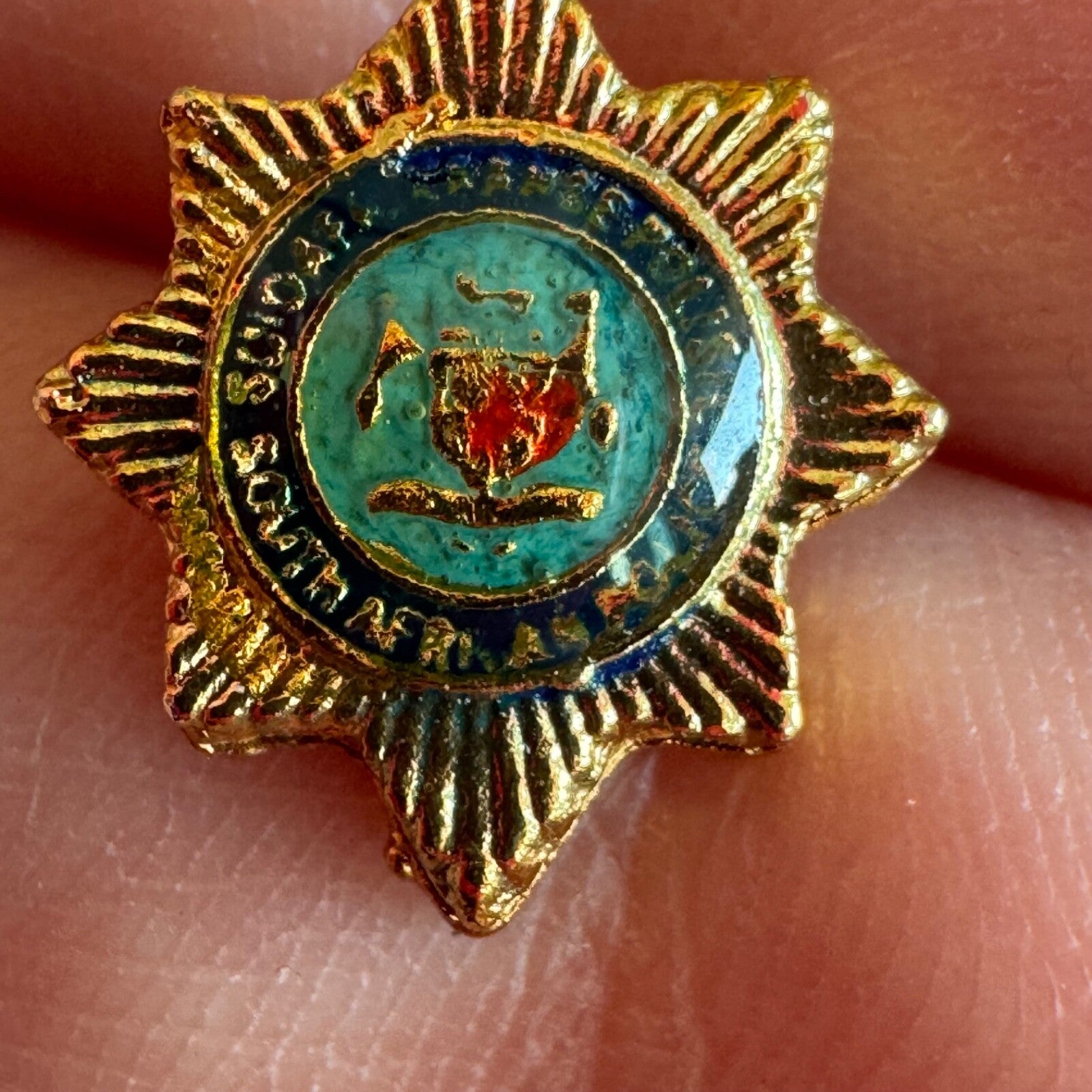 Vintage South Africa Police Lapel Badge Pin Tie Tack Small