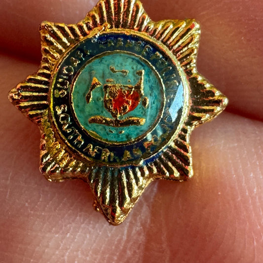Vintage South Africa Police Lapel Badge Pin Tie Tack Small