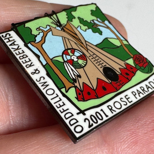 Vintage 2001 Oddfellows & Rebekahs Rose Parade Lapel Pin Bowl
