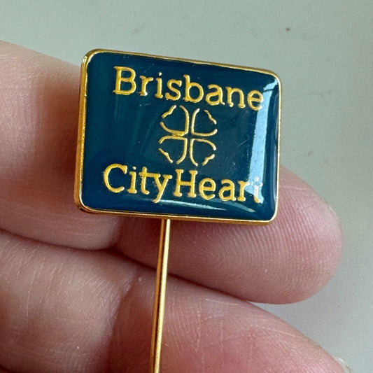 Vintage Brisbane CityHeart Lapel Pin Stick Pin