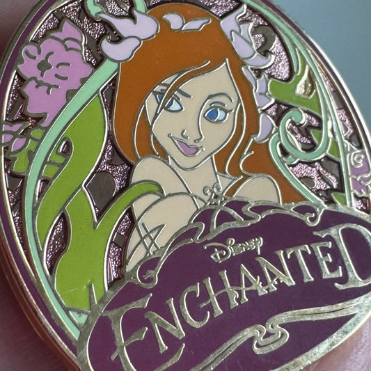 Enchanted - Giselle Flowered Movie Logo Disney Pin 66875