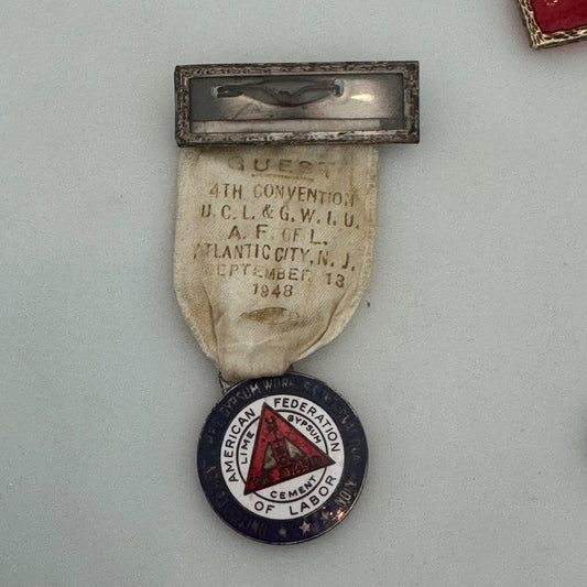 1948 Cement Lime Gypsum Workers Union AFL Convention Pin Badge
