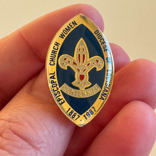 1987 Episcopal Church Women Diocese of Louisiana Centennial Lapel Pin