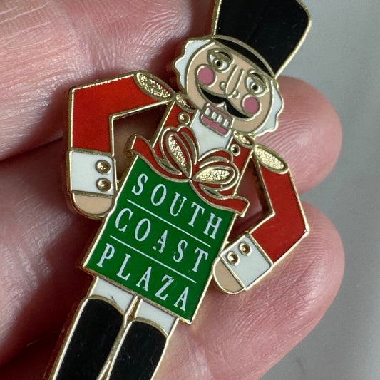 Vintage South Coast Plaza Lapel Pin Nutcracker Toy Soldier
