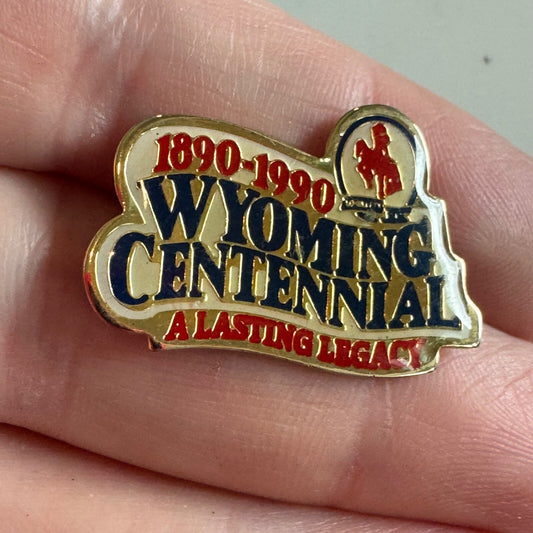 Vintage 1990 Wyoming Centennial Lapel Pin A Lasting Legacy