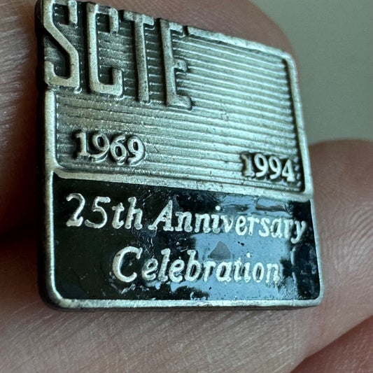 Vintage 1994 SCTE 25th Anniversary Celebration Pin Society of Cable Telecom.