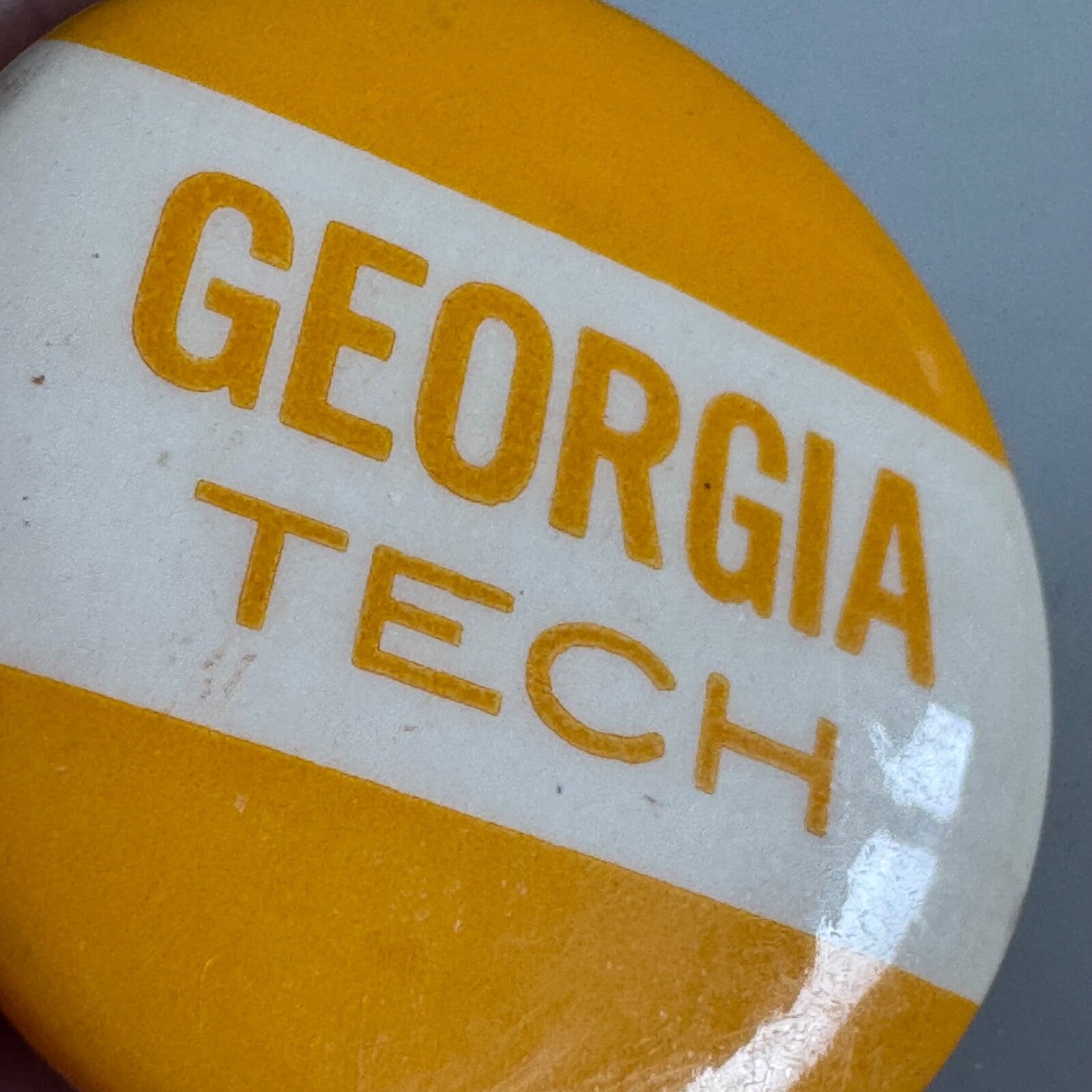 Vintage Georgia Tech University Yellow Jackets Lapel Pin Button Institute