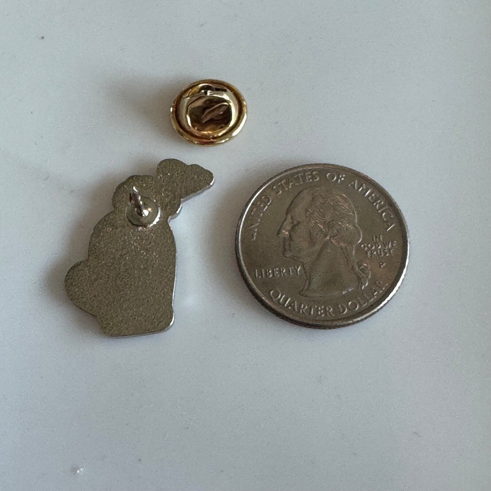 Michigan Mitten and Upper Peninsula White Red State Shape Pin 