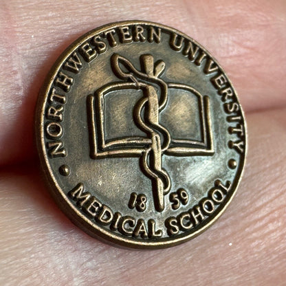 Vintage Northwestern University Medical School Lapel Pin Tie Tack