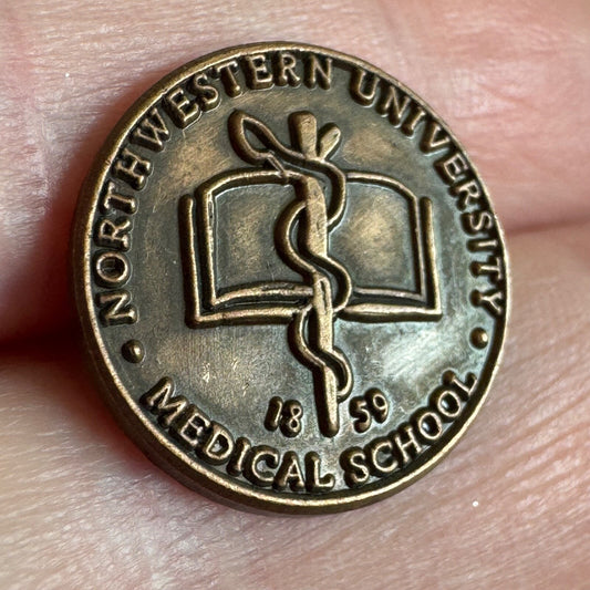 Vintage Northwestern University Medical School Lapel Pin Tie Tack