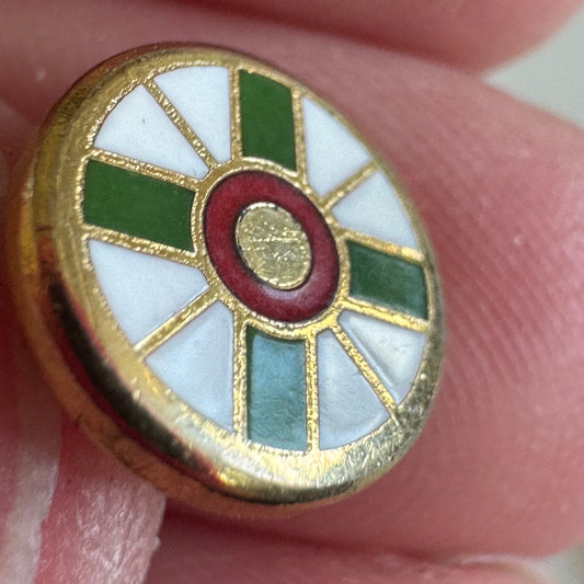 Vintage Church of World Messianity Japanese Religion Lapel Pin Tie Tack RARE