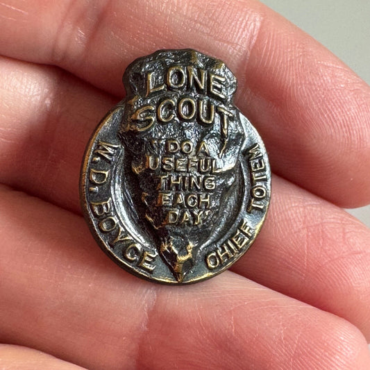 Antique Lone Scout W.D. Boyce Chief Totem Boy Scouts Lapel Pin