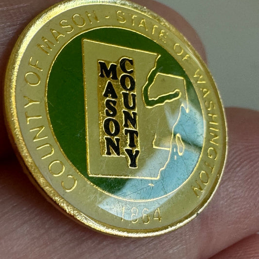 Vintage County of Mason State of Washington Lapel Pin 