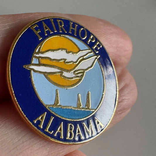 Vintage Fairhope Alabama AL Souvenir Tourist Lapel Pin