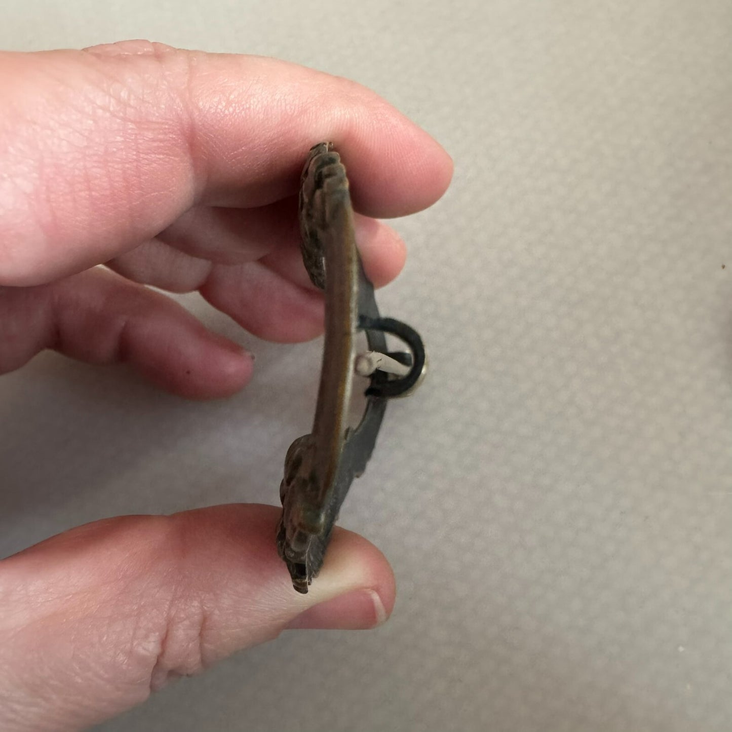 Stunning Antique Art Nouveau Sash Buckle Pin Brooch Flowers