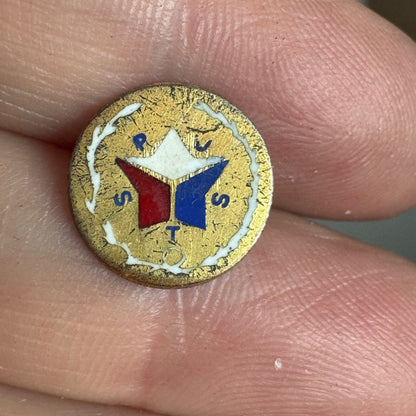 RARE Vintage SPJST Texas Czech Society Lapel Pin Screw Back