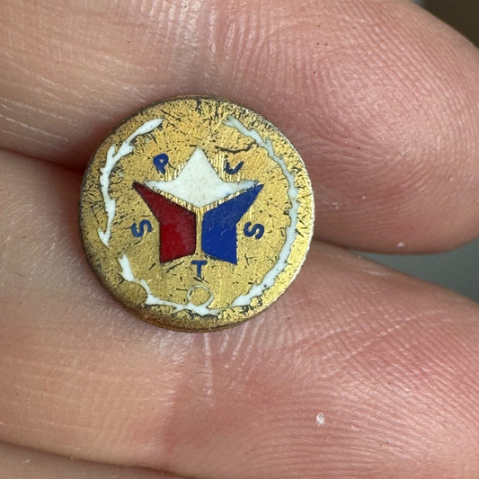 RARE Vintage SPJST Texas Czech Society Lapel Pin Screw Back