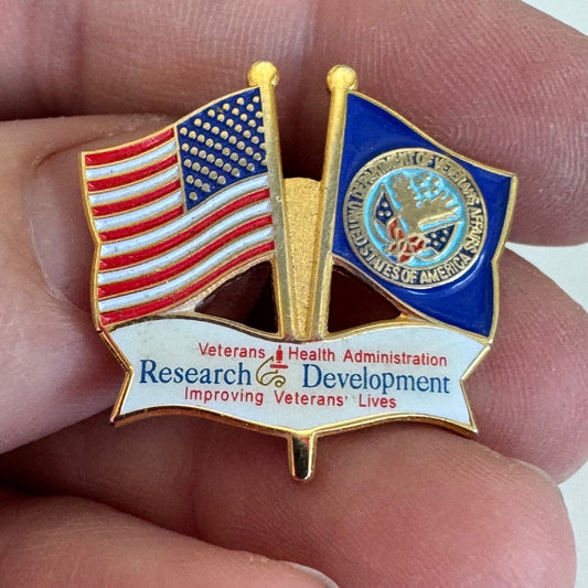Vtg Veterans Health Administration Research & Development Pin Flags Affairs