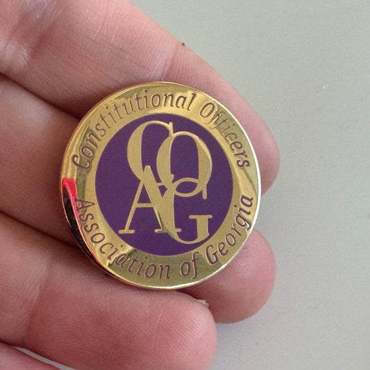 Vintage Constitutional Officers Association of Georgia Lapel Pin COAG